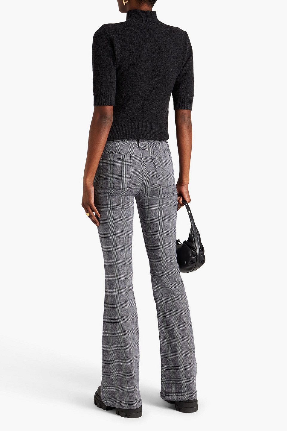 Frame Chea Cutout Cashmere Top In Charcoal