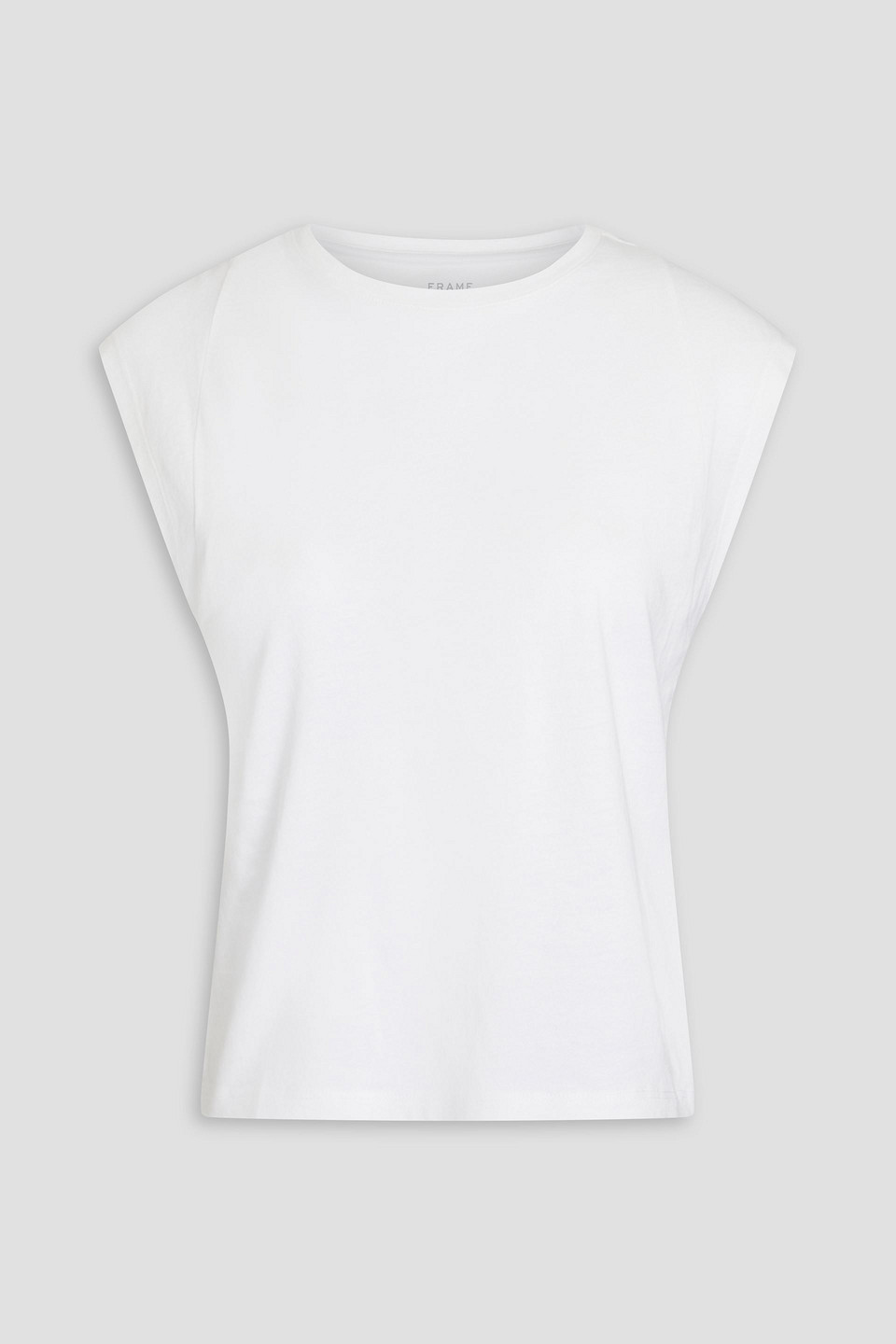 Frame Le High Rise Pima Cotton-jersey Tank In White