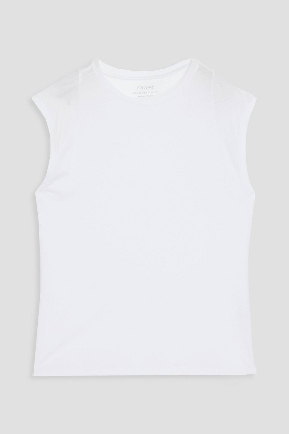 Frame Pima Cotton-jersey Top In White