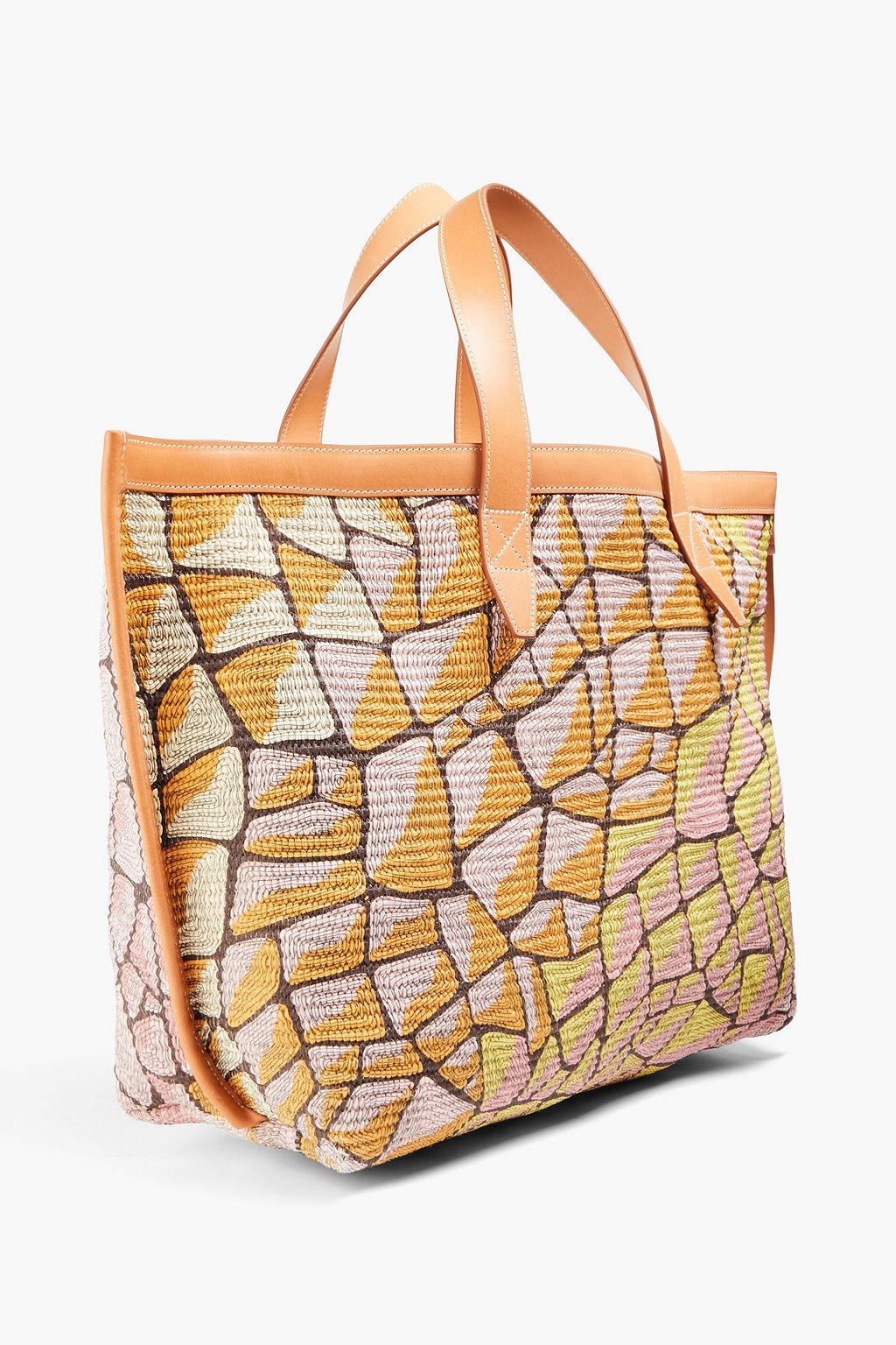 PUCCI Printed faux raffia tote