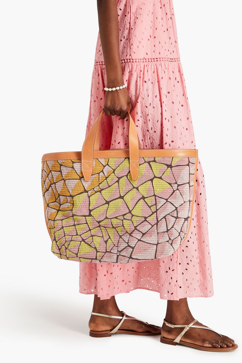PUCCI Printed faux raffia tote