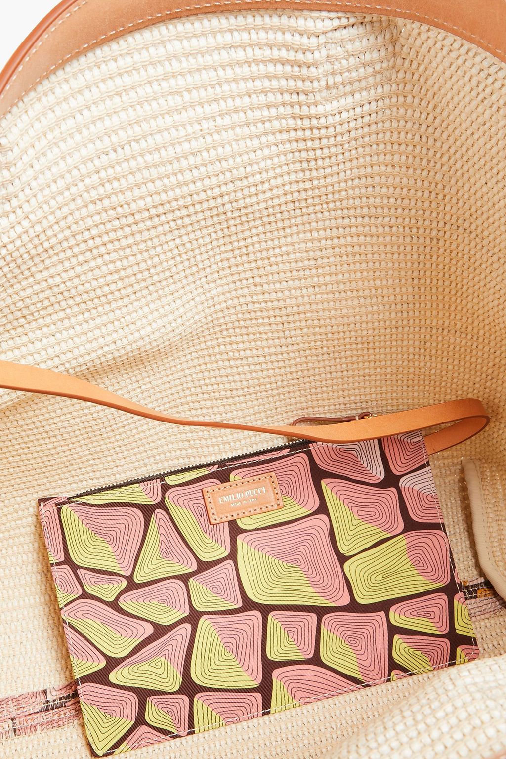 PUCCI Printed faux raffia tote