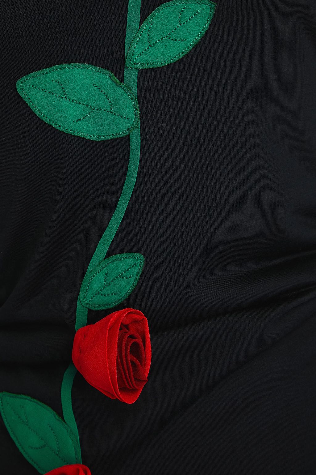 DOLCE&GABBANA Maxikleid aus Woll-Jersey mit Applikationen