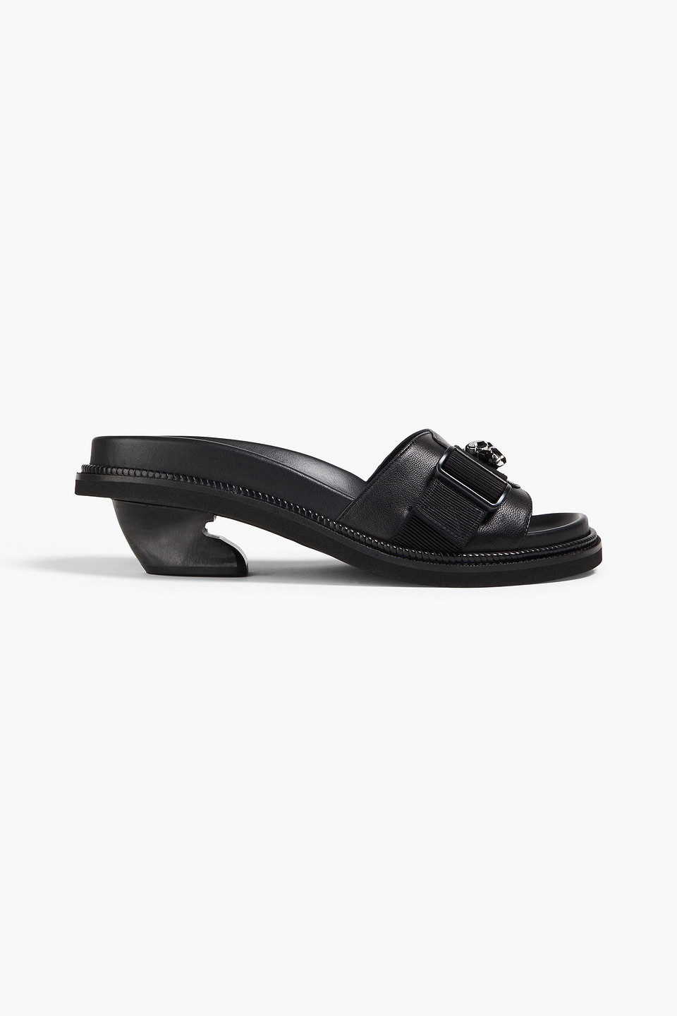 Simone Rocha Open-toe Leather Mules In Black