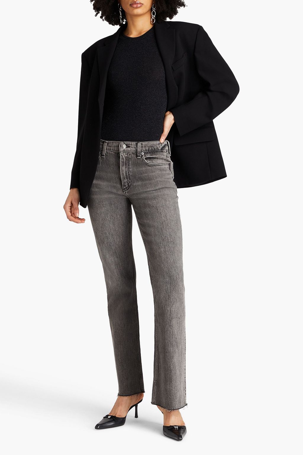 RAG & BONE جينز “بيتون” بقصّة بوت كت وخصر متوسط الارتفاع