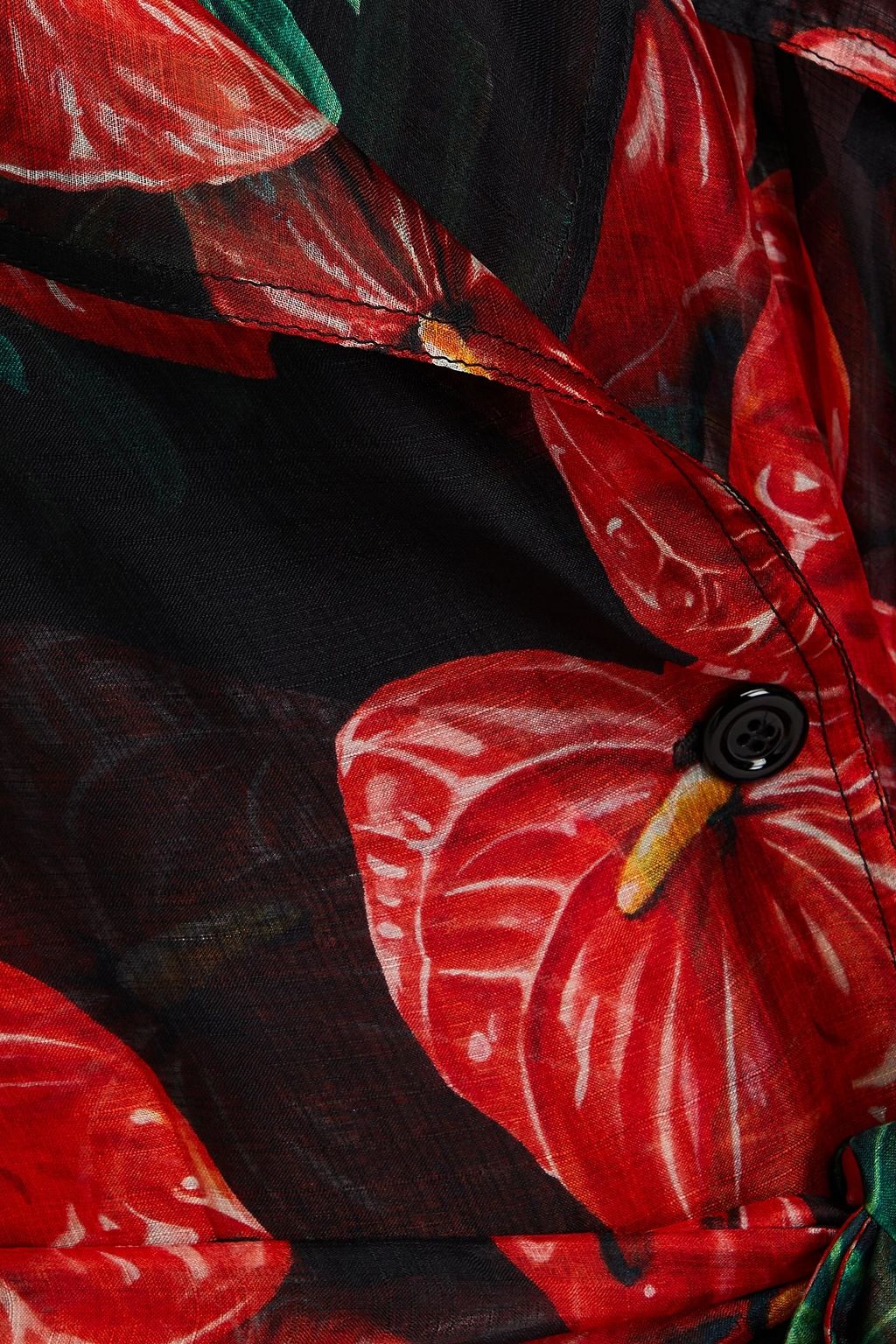 DOLCE&GABBANA Floral-print silk-organza trench coat