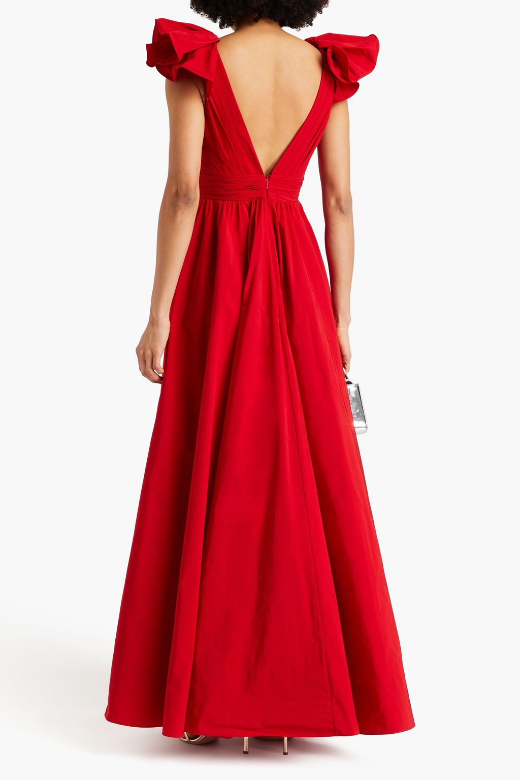 MARCHESA NOTTE 태피터 플리츠 가운