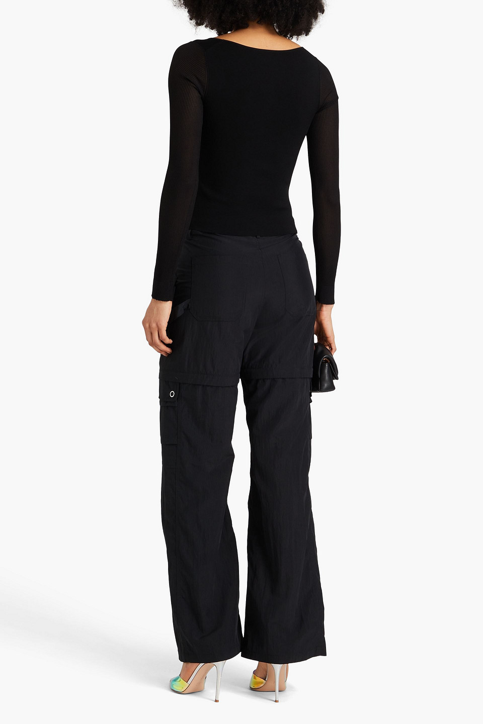 Simkhai Cedar Ribbed-knit Top In Black