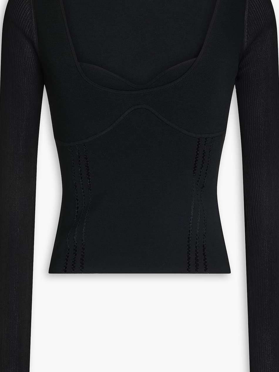 cedar ribbed-knit top