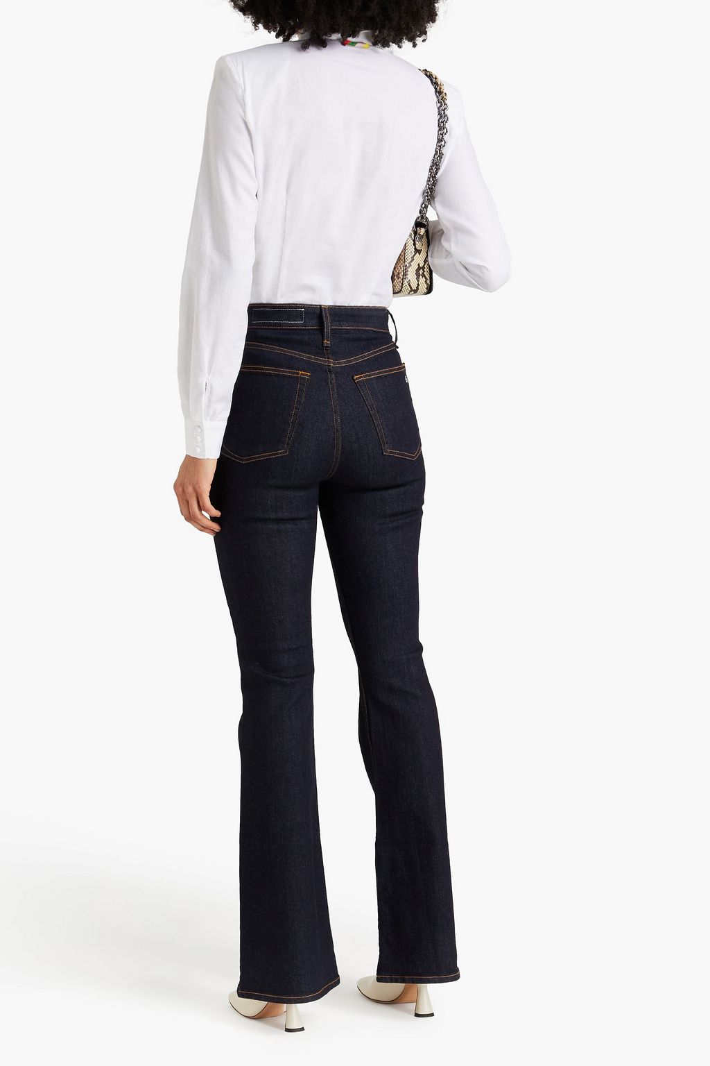 RAG & BONE جينز ’’كاسي’’ بحواف واسعة وبخصر عالٍ