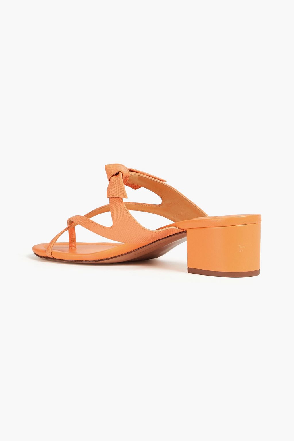ALEXANDRE BIRMAN Clarita リザード風レザー ミュール ノット付き
