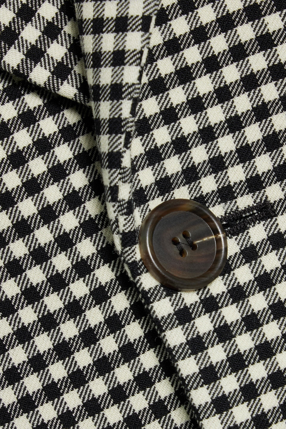 Shop Marni Checked Wool-blend Blazer In Black