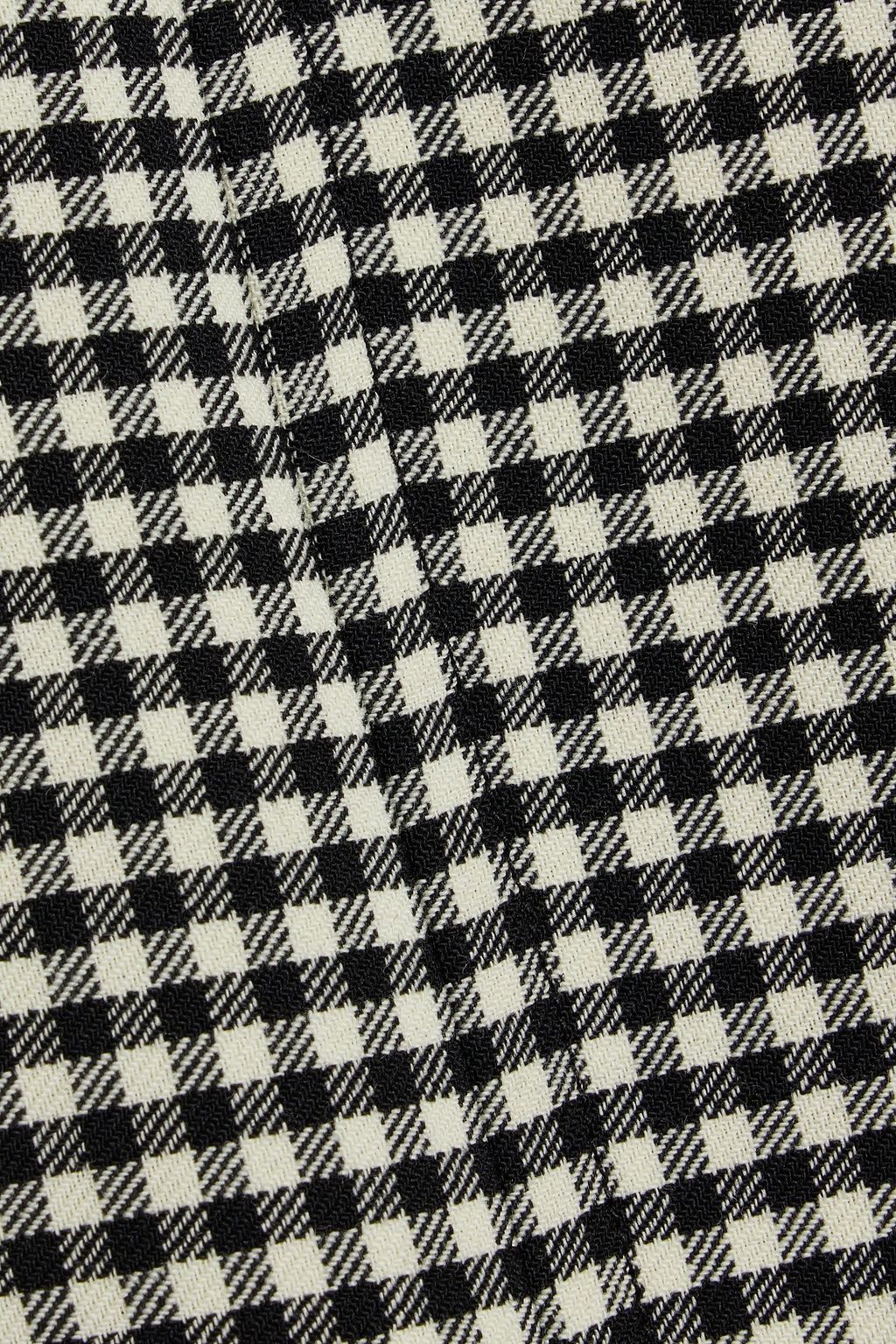 MARNI Gingham wool-blend skirt