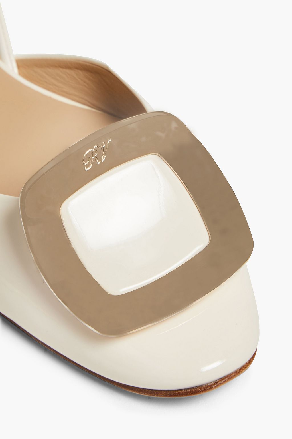 ROGER VIVIER Ballerine buckle-embellished patent-leather flats