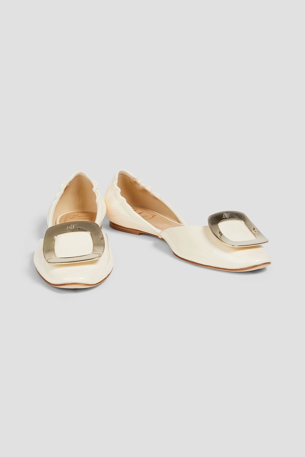 ROGER VIVIER Ballerine buckle-embellished patent-leather flats