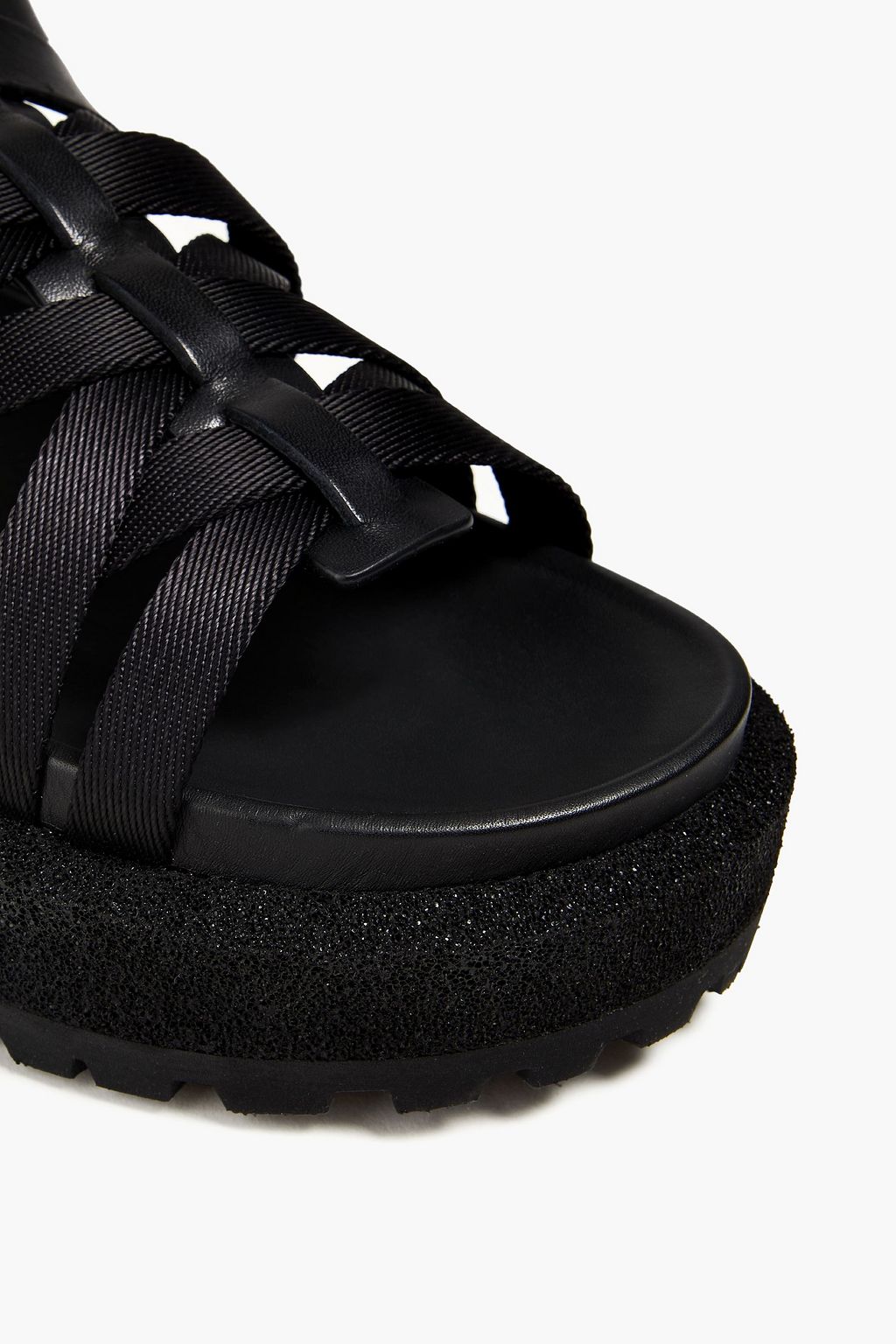 RAG & BONE Park grosgrain and leather platform sandals