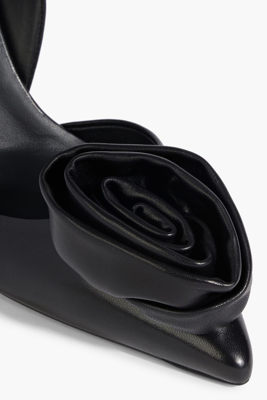 ROGER VIVIER Floral-appliquéd leather pumps