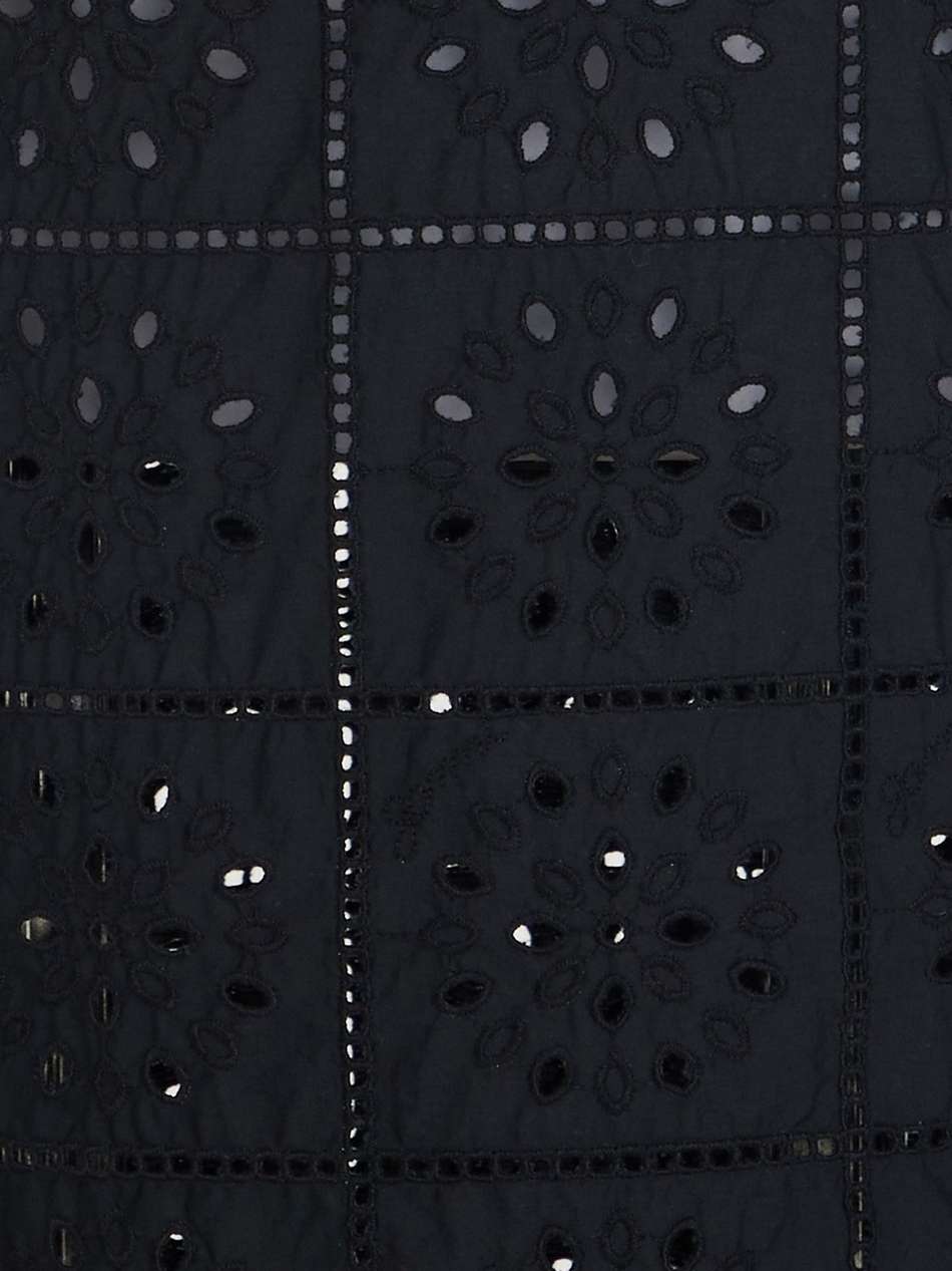 broderie anglaise cotton midi dress