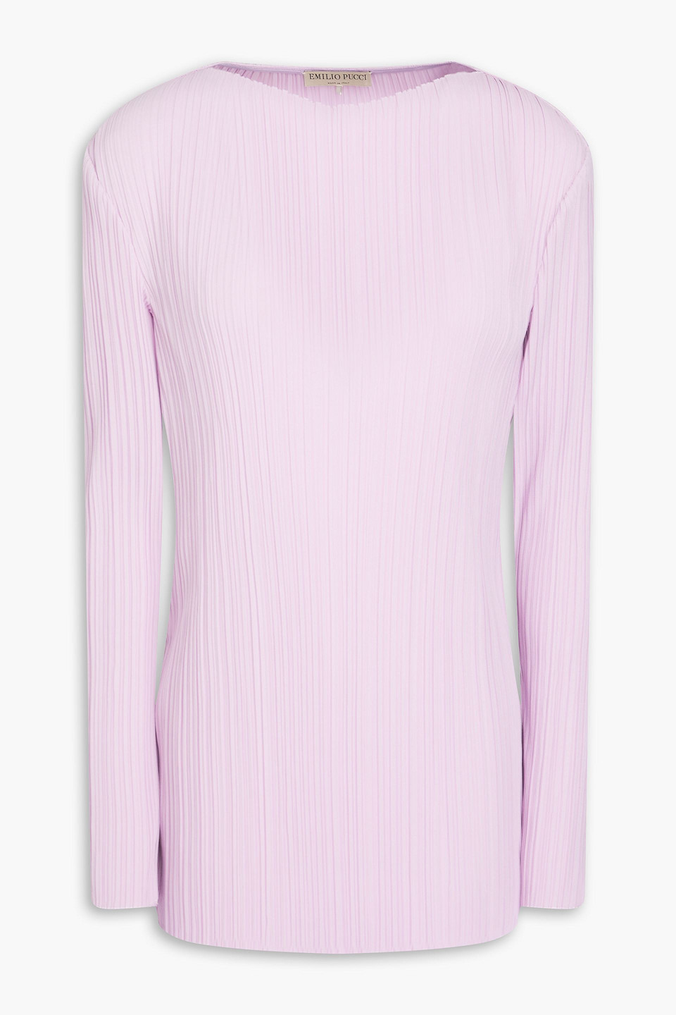 Pucci Plissé-crepe Top In Lilac