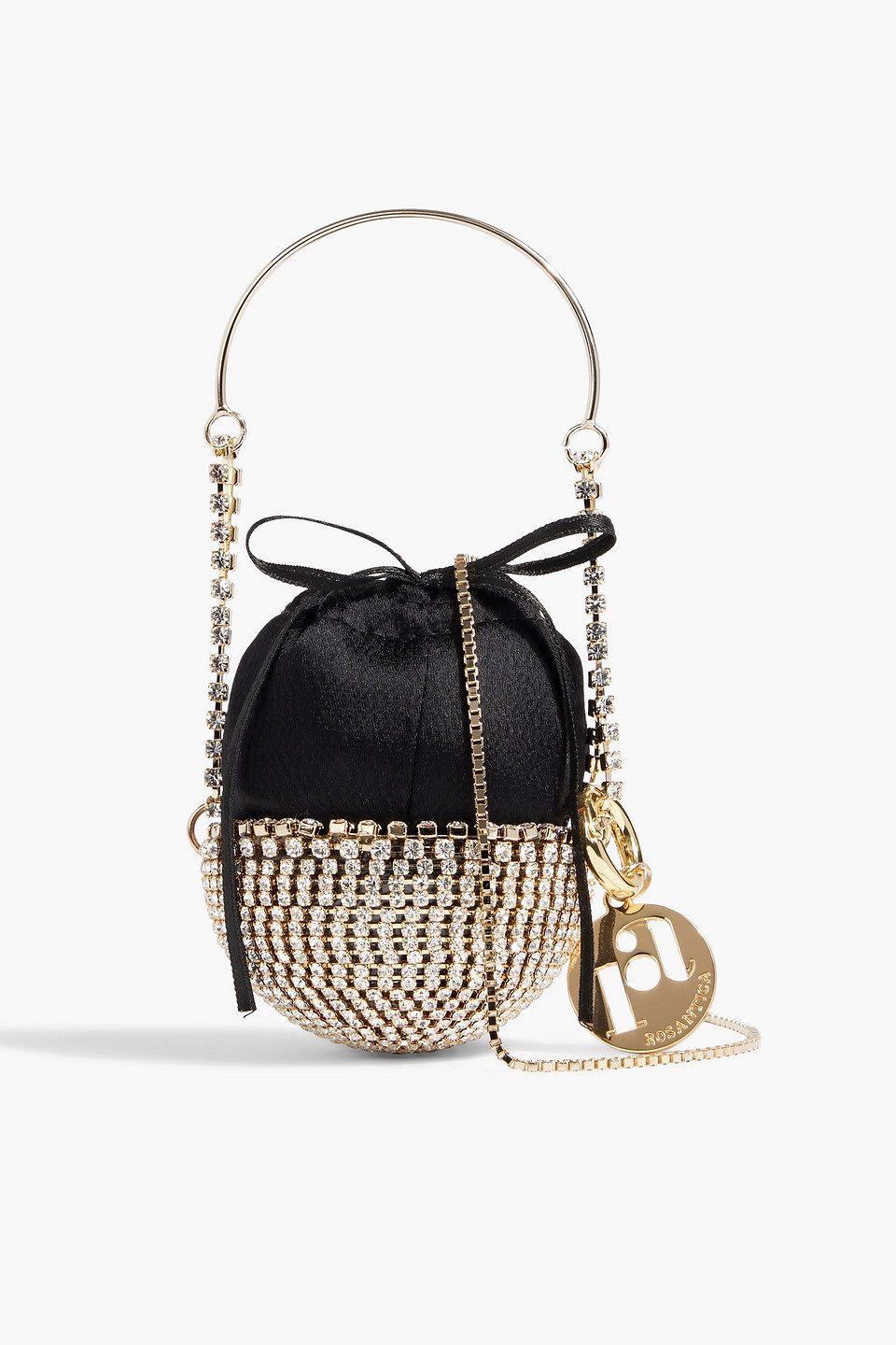 Rosantica Baby Gizlahn Crystal-embellished Satin Bucket Bag In