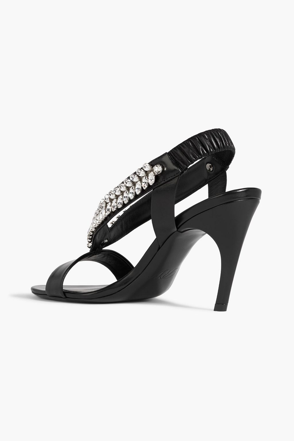 ROGER VIVIER Embellished leather slingback sandals