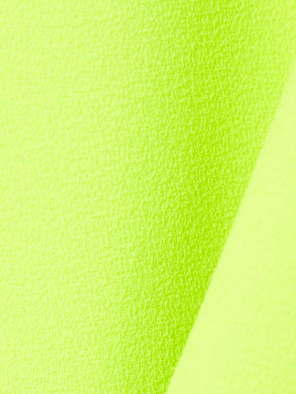callan strapless neon crepe midi dress