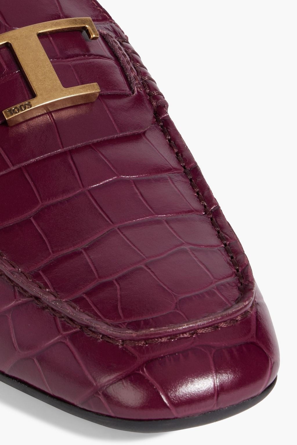 TOD'S T Timeless croc-effect leather loafers