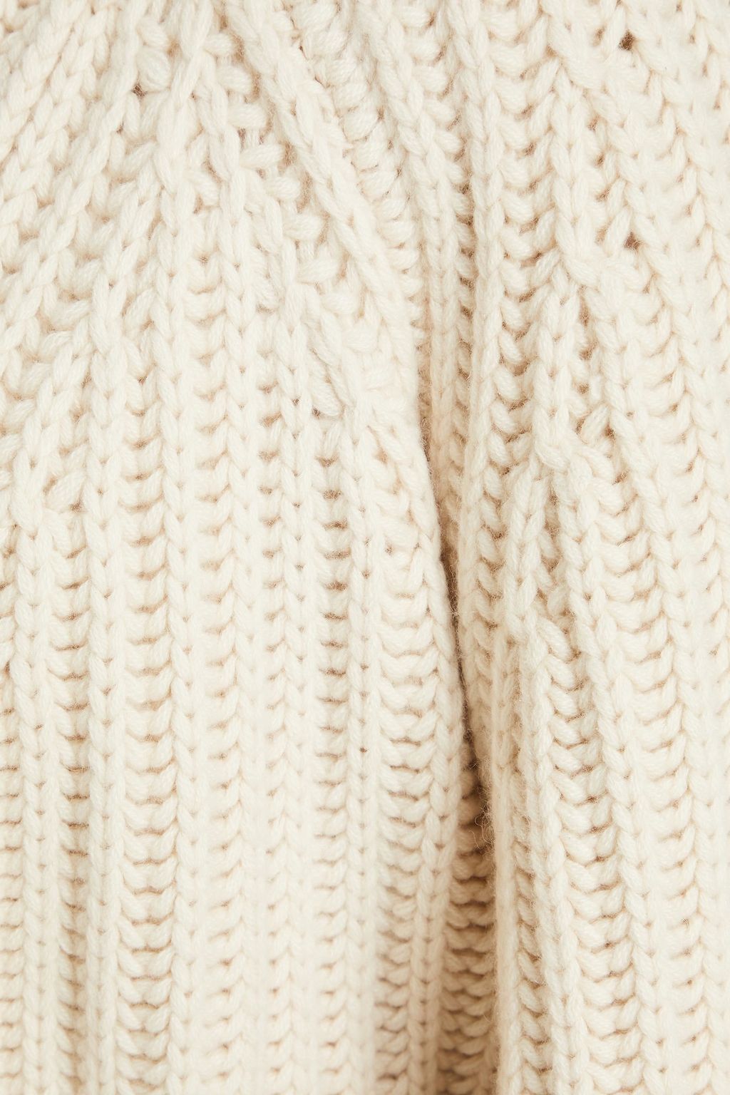 KHAITE Pearl ribbed cashmere cardigan