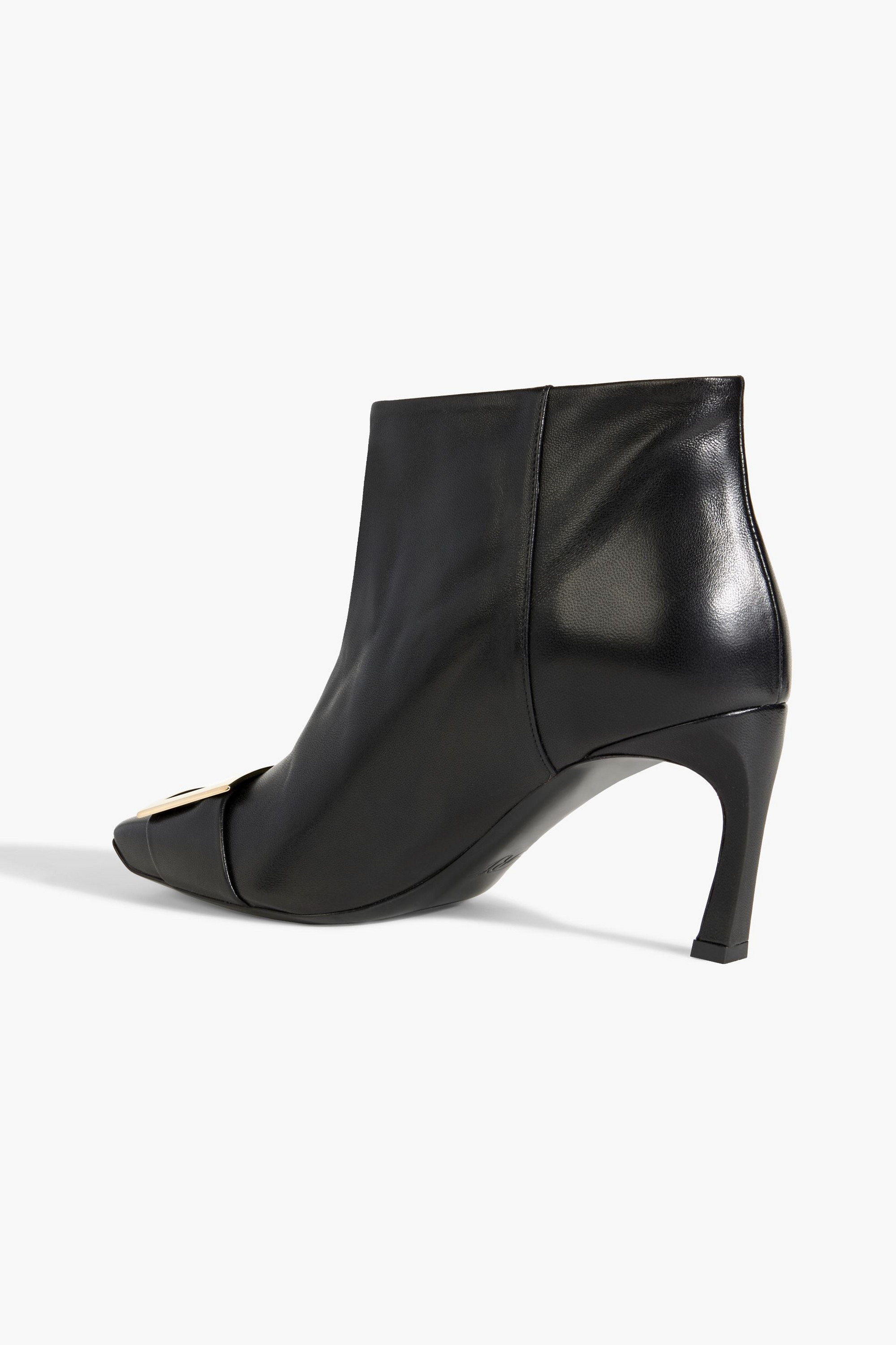 ROGER VIVIER Buckle-embellished leather ankle boots