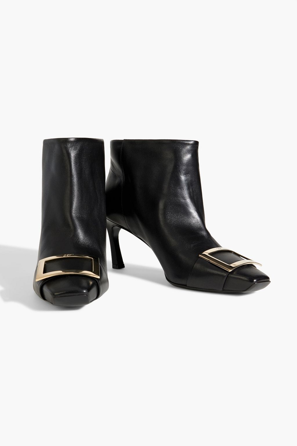 ROGER VIVIER Buckle-embellished leather ankle boots