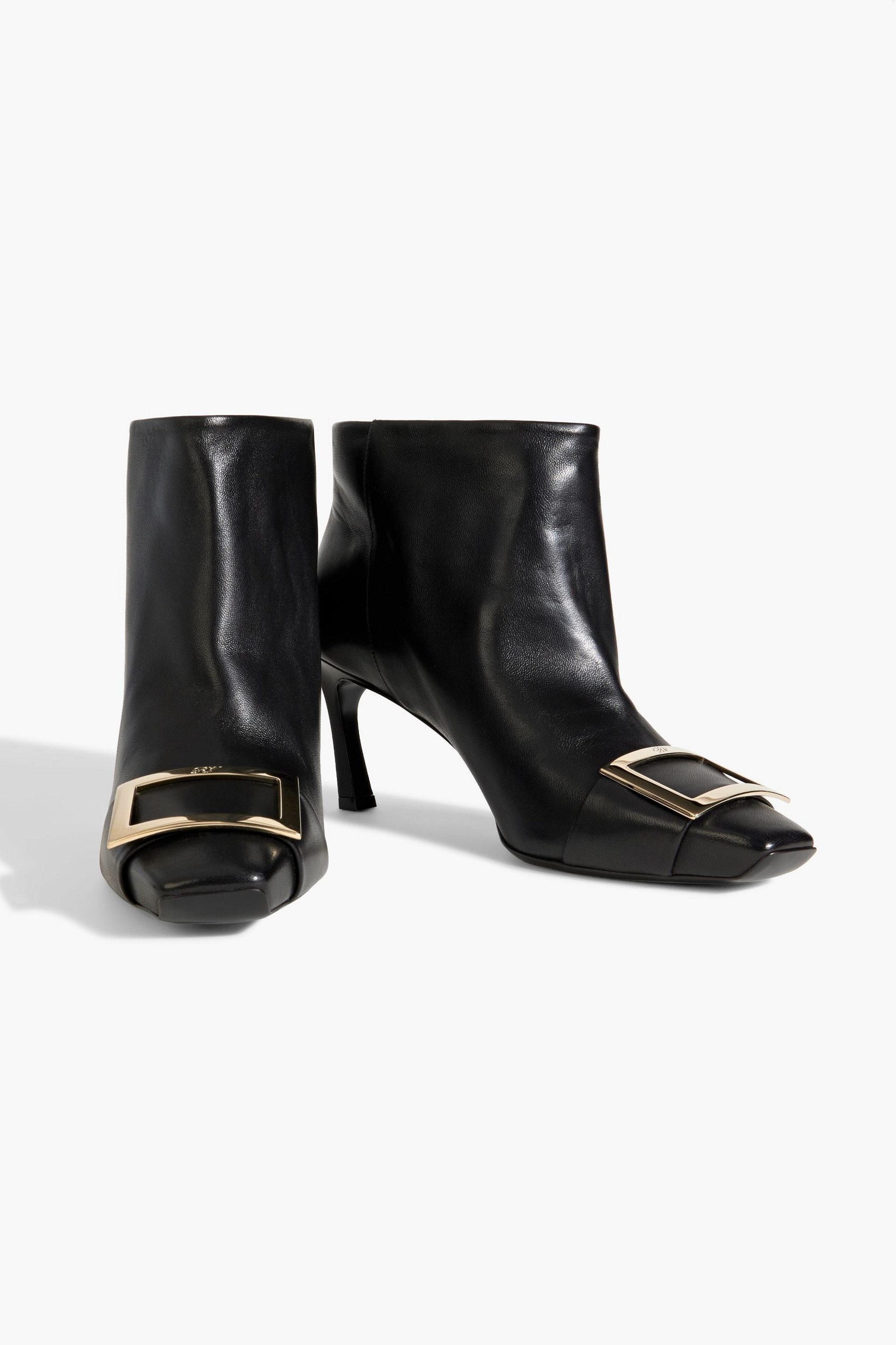 ROGER VIVIER Buckle-embellished leather ankle boots