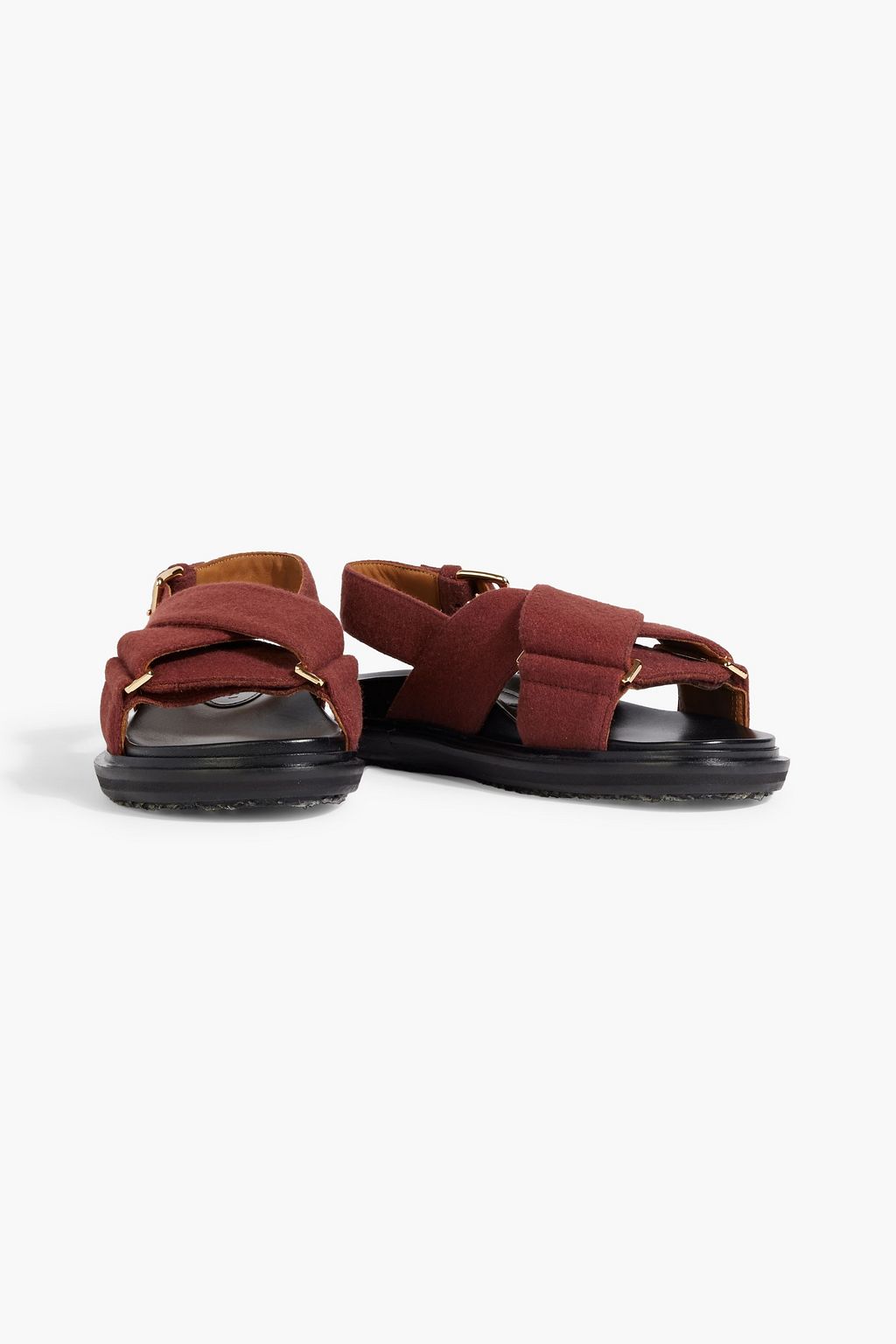 MARNI Fussbett felt slingback sandals