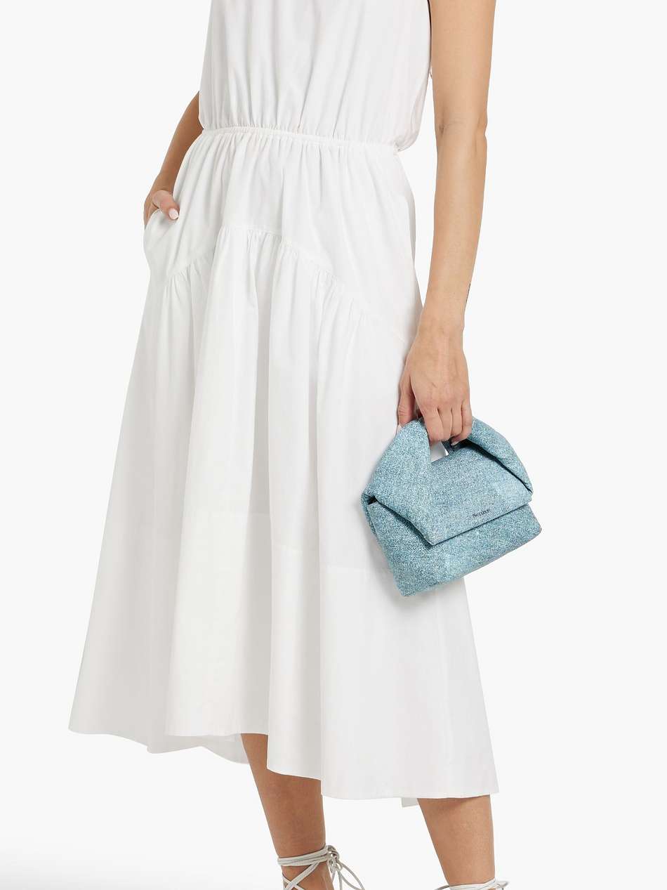 cotton-poplin halterneck midi dress