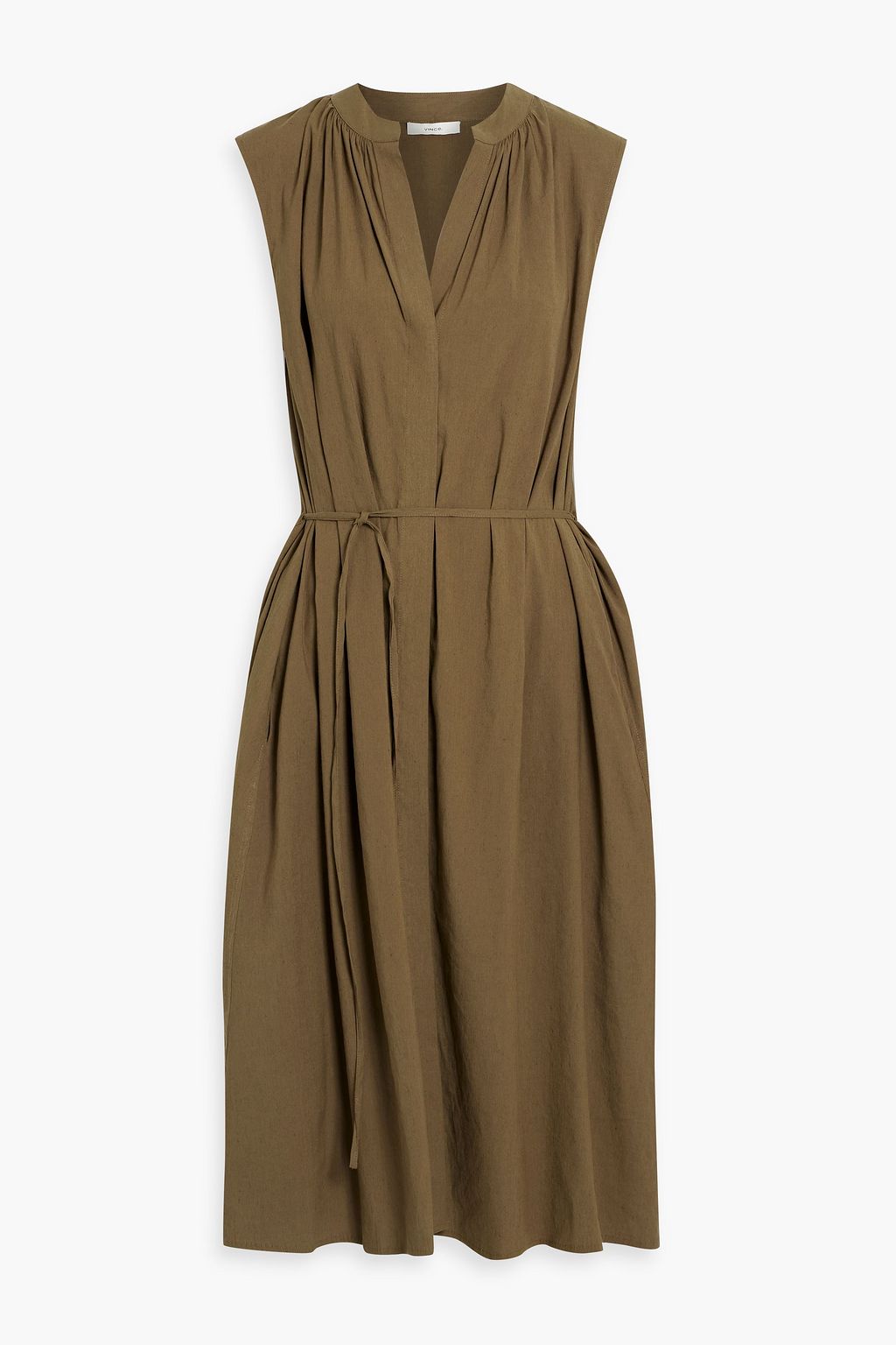 Vince shirred drawstring dress clearance