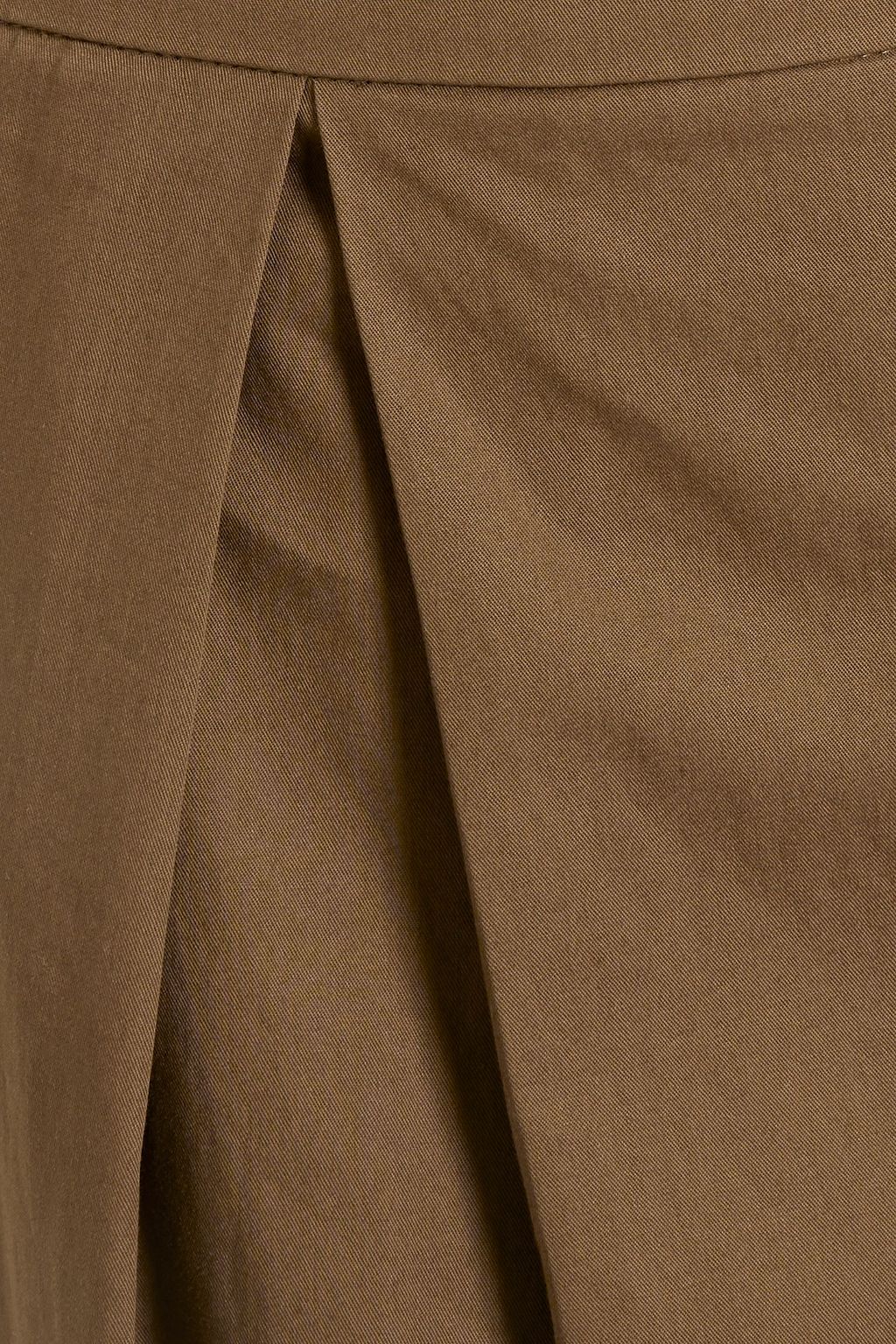 VINCE. Pleated cotton-poplin culottes