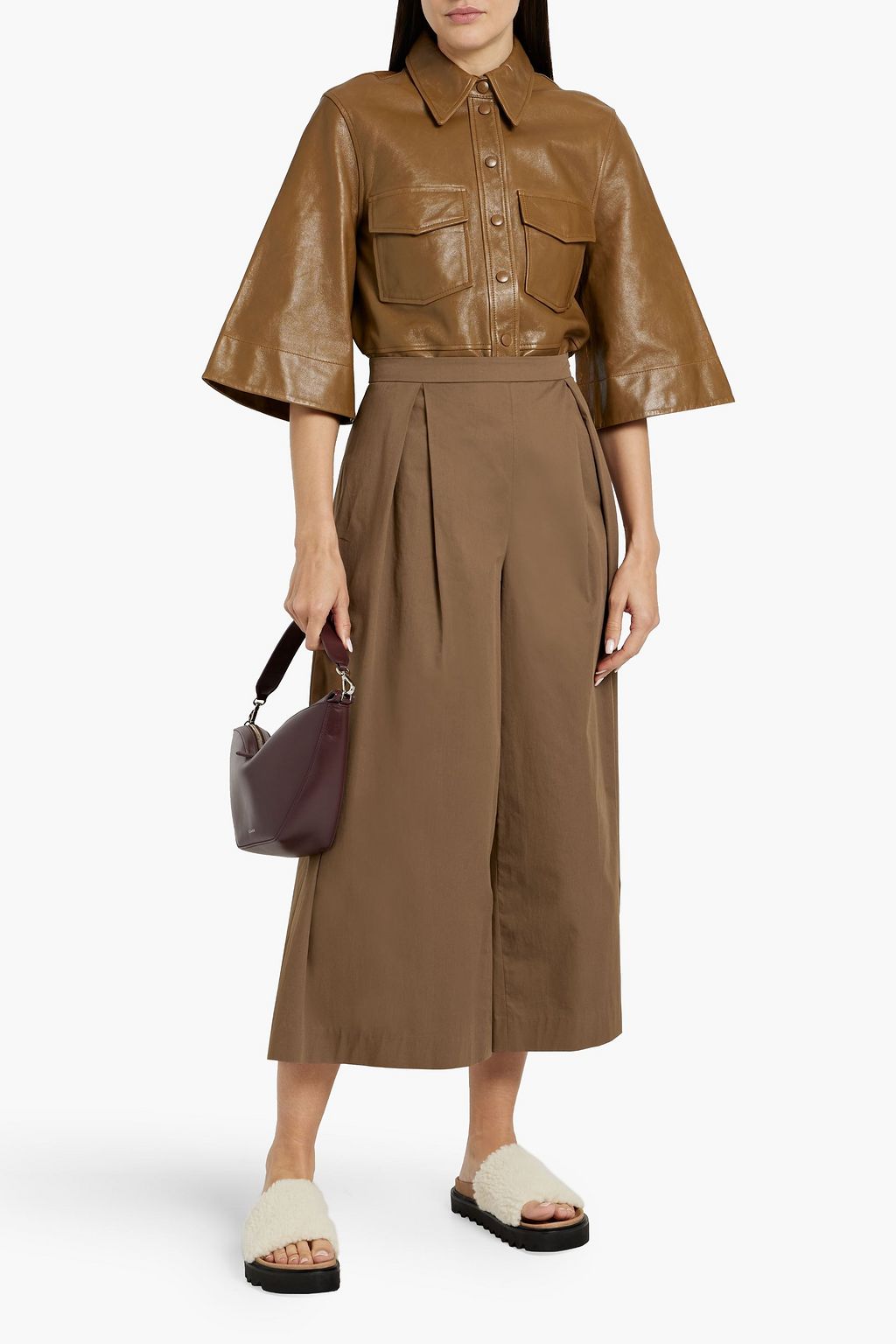 Vince pleated culottes hotsell
