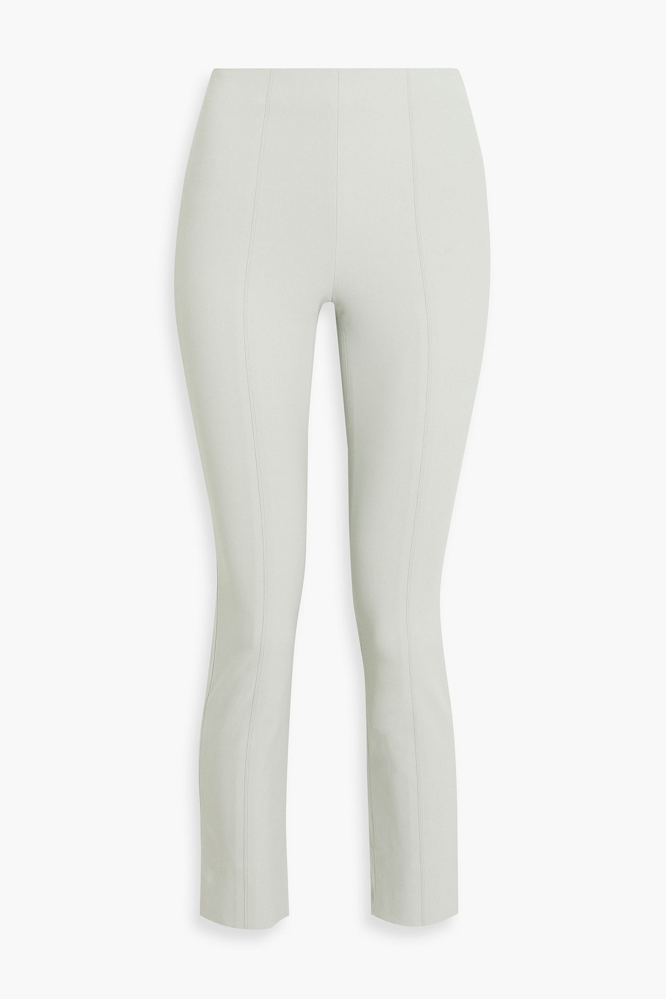 Vince Stretch-crepe Slim-leg Pants In Stone