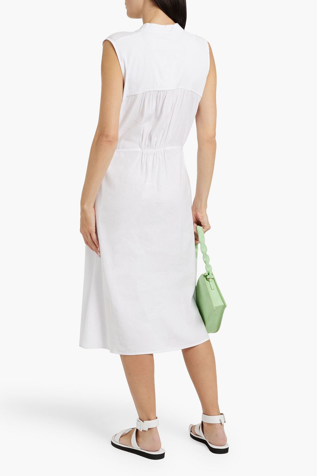 VINCE. Linen-blend midi dress