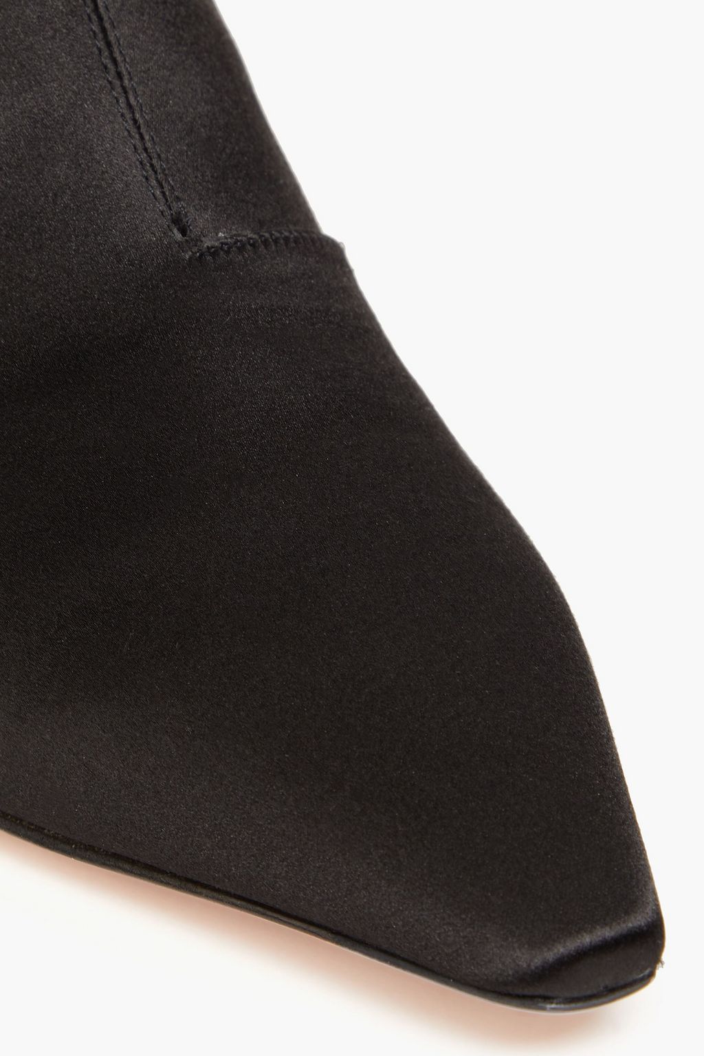 ROGER VIVIER بوت بطول الكاحل مصنوع من الساتان ومزين بالكريستال