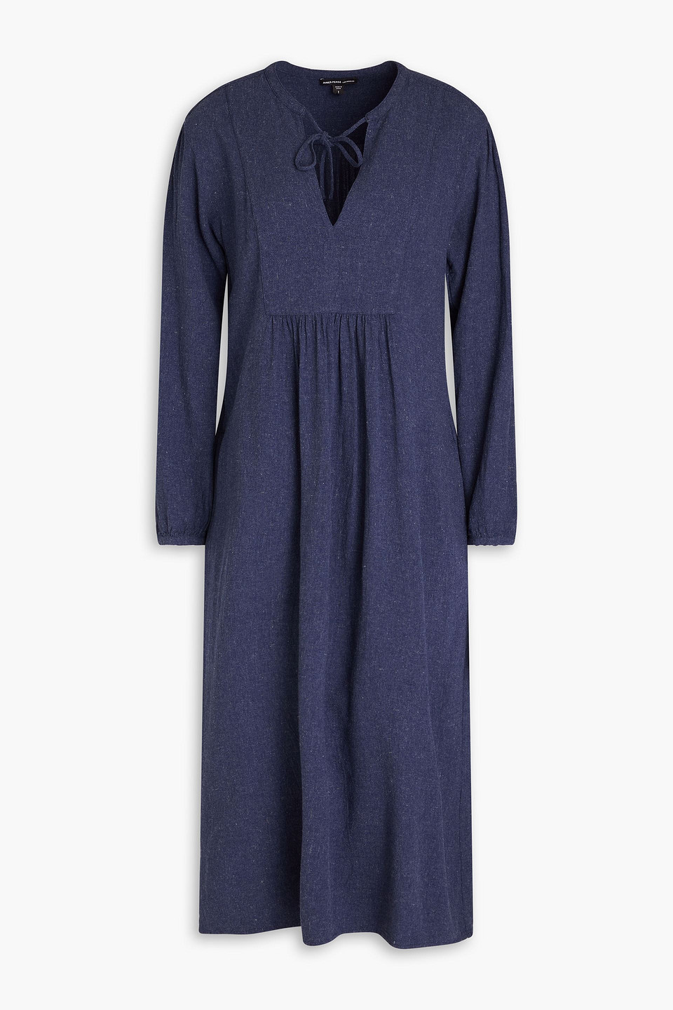 JAMES PERSE TIE-DETAILED CREPE MIDI DRESS
