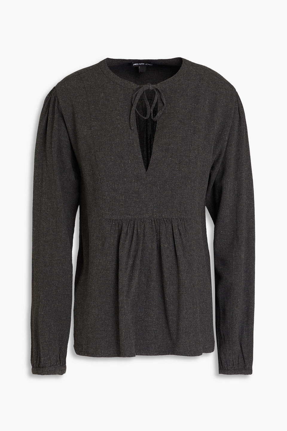 JAMES PERSE GATHERED CREPE BLOUSE