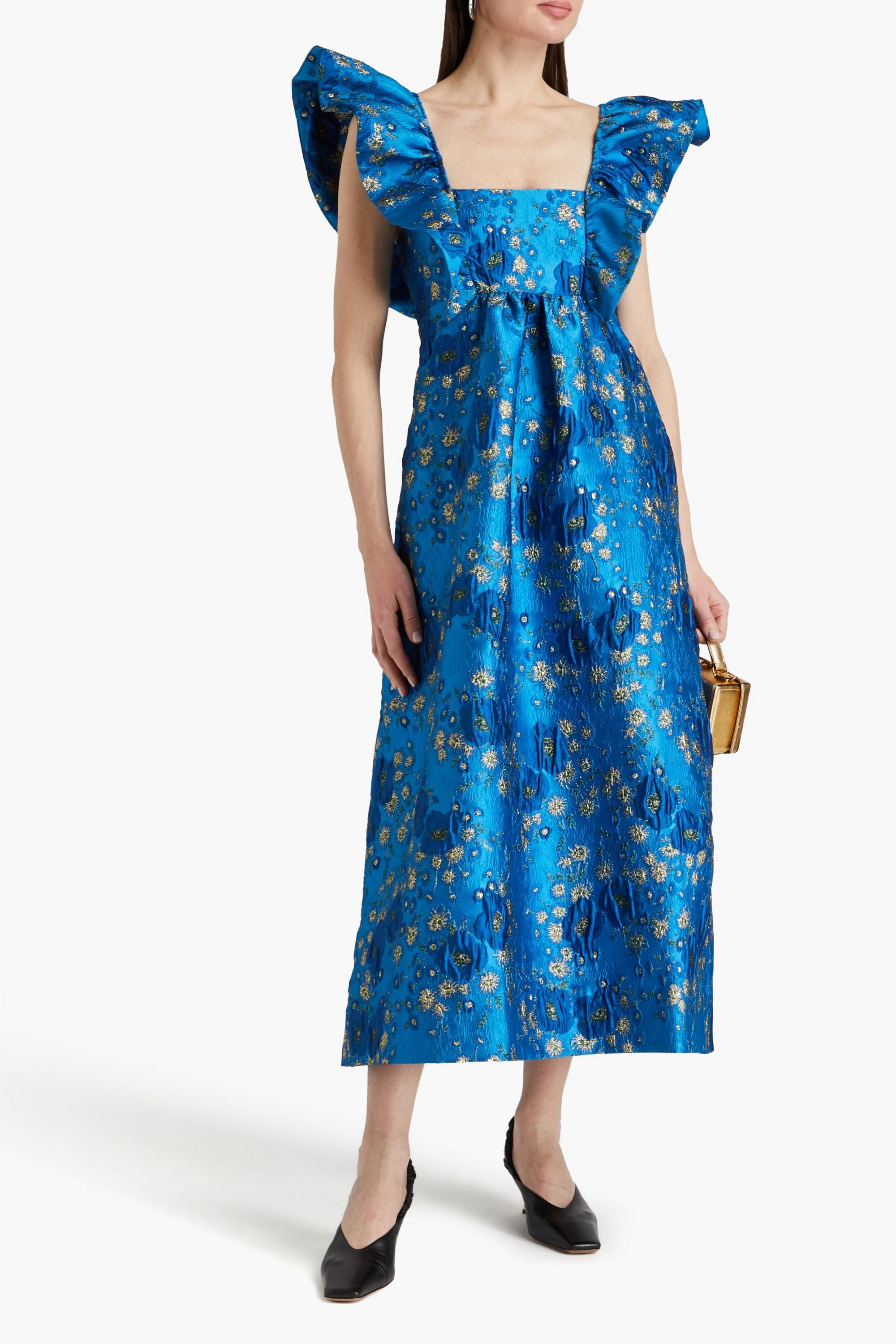 knee length dresses for ladies Printed Metallic Mini Dress – In The Name Of Clothes