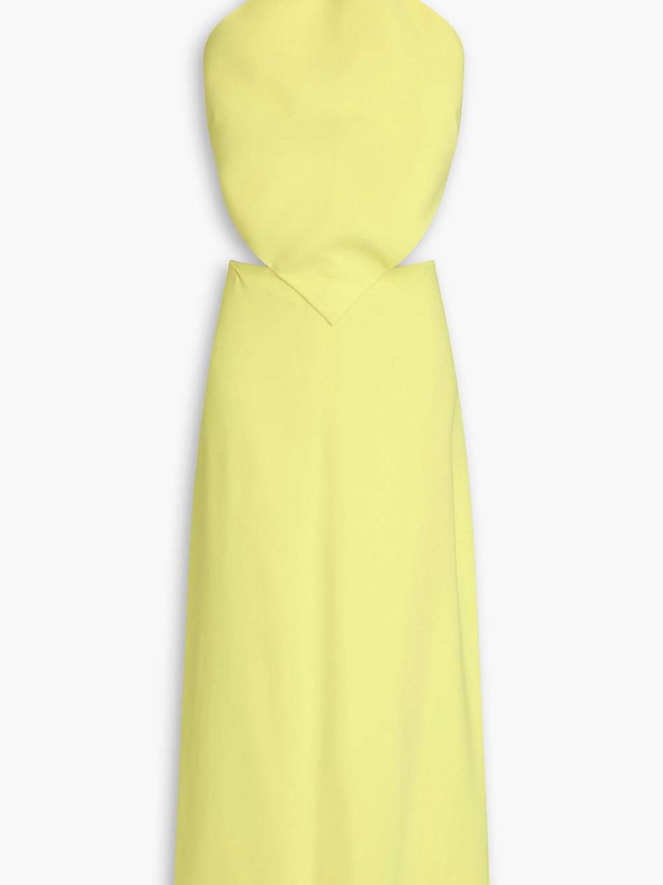 cutout twill midi dress