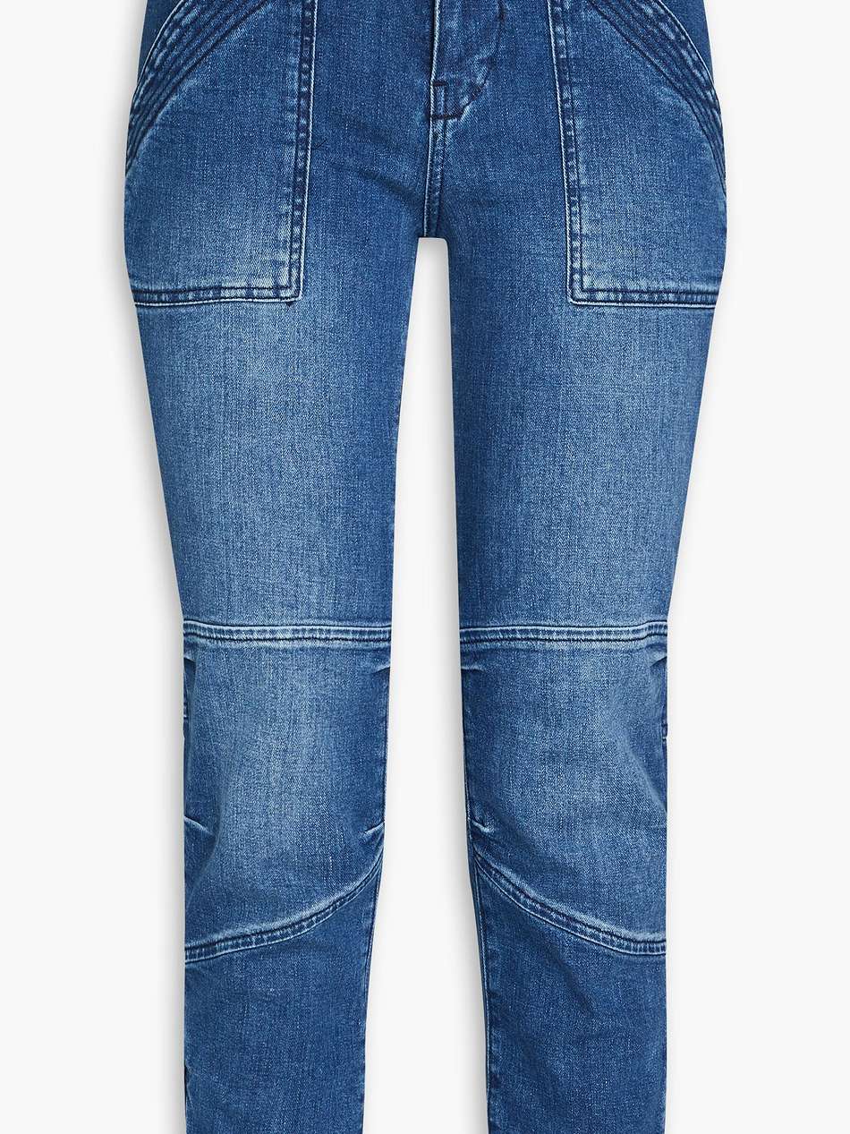 cropped mid-rise slim-leg jeans