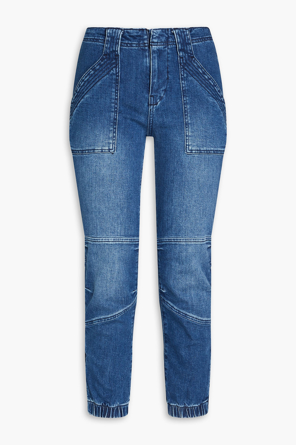 Frame Cropped Mid-rise Slim-leg Jeans In Mid Denim