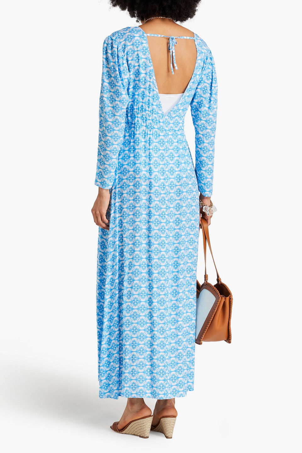 MELISSA ODABASH FARRAH PRINTED VOILE KAFTAN