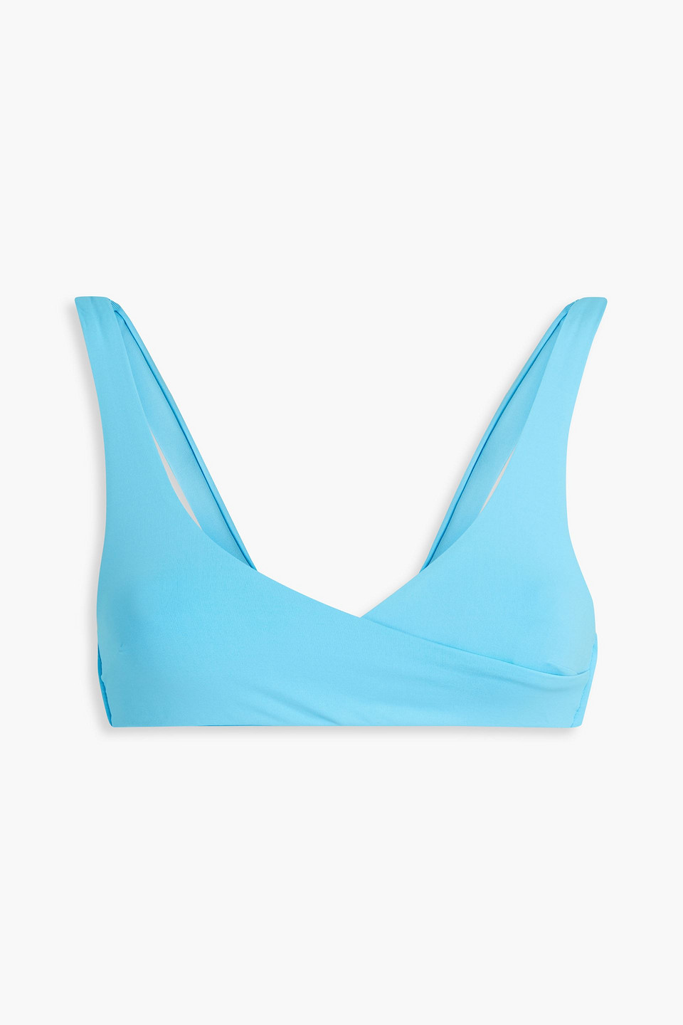 Melissa Odabash Orlando Wrap-effect Bikini Top In Turquoise