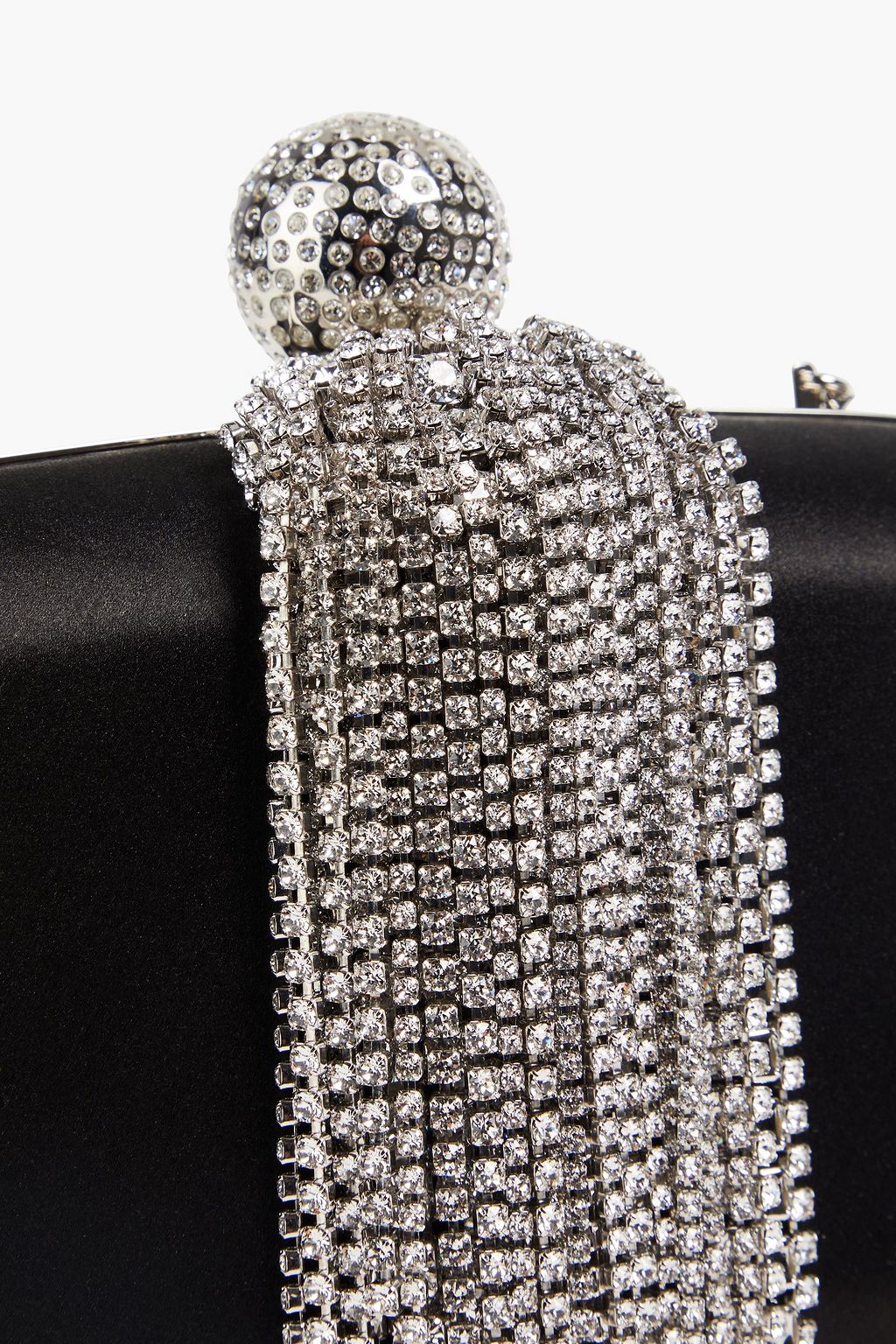 ROGER VIVIER Vivier Marlene crystal-embellished satin clutch