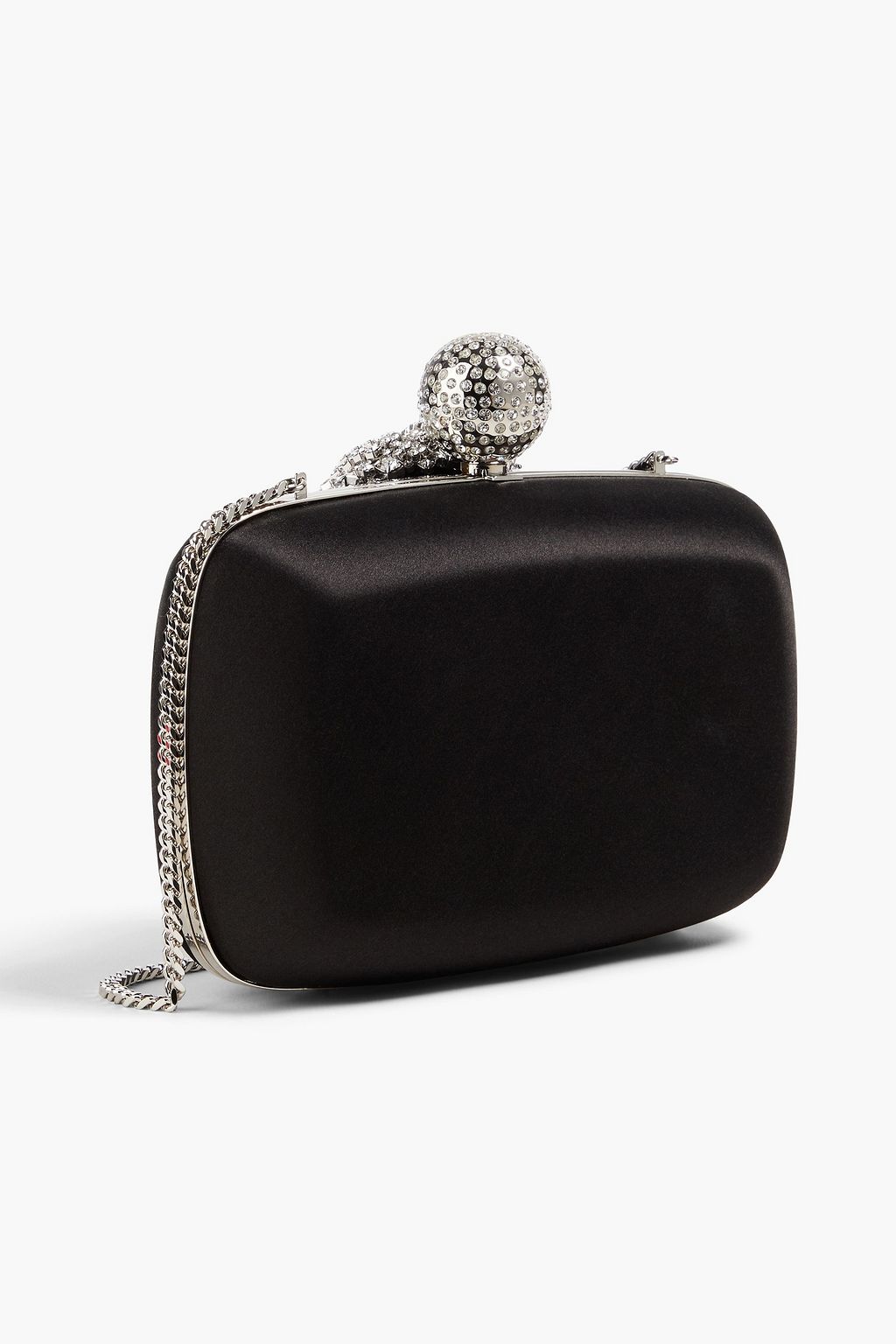 ROGER VIVIER Vivier Marlene crystal-embellished satin clutch