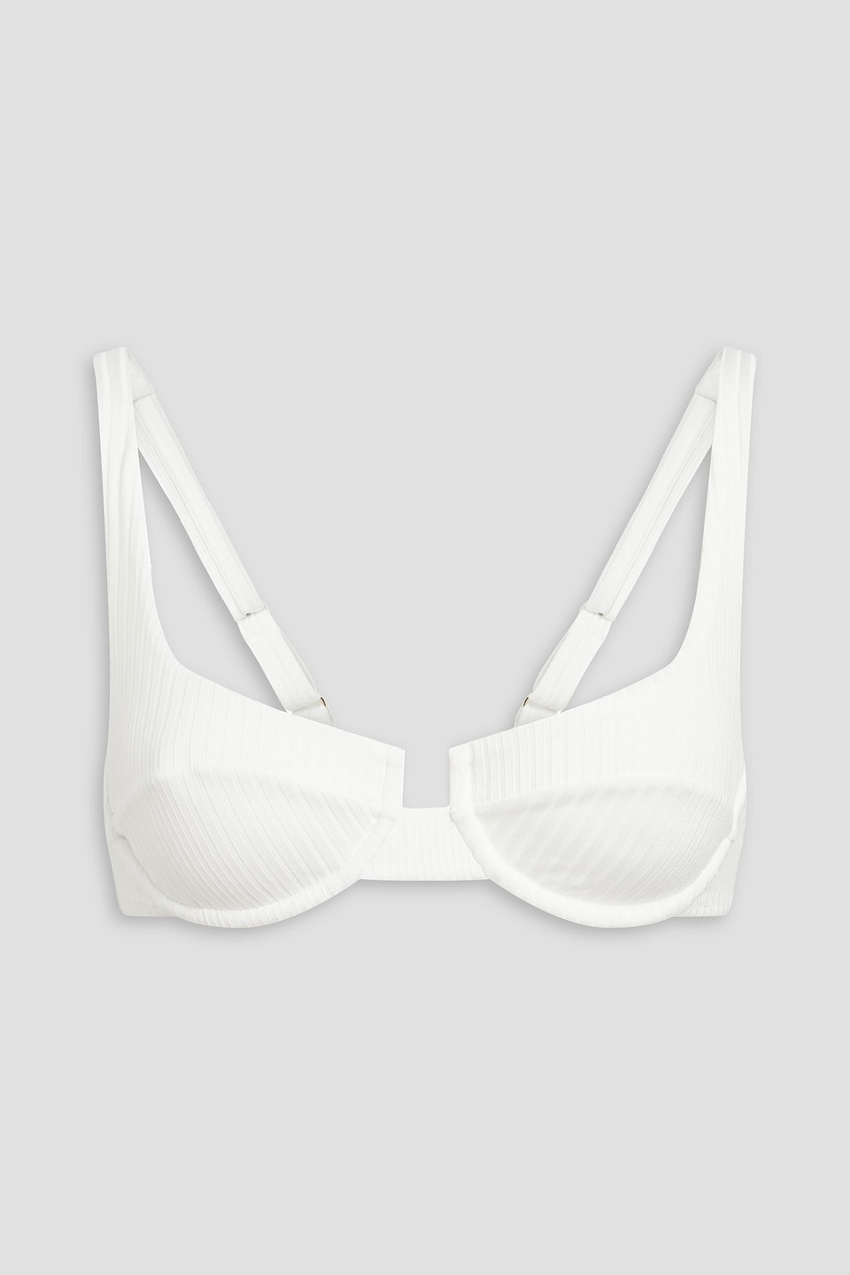 Montreal ribbed underwired bikini top